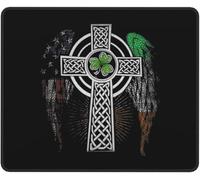 Tapis De Souris Irish American USA Flag Crossed St Patrick's Day sous-Main Imperméable Mouse Pad Glissement Facile Tapis Souris pour Travail Ordinateur Jeu L