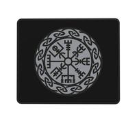 Tapis De Souris Islande Runes Boussole Vikings Futhark Mouse Pad Antidérapante sous-Main Portable Tapis Souris pour Ordinateur Portable Travail Ordinateur M