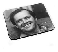 Tapis de souris Jack nicholson acteur the shining photo noir et blanc Noir G