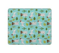 Tapis de Souris, Jack Russell Terrier Cactus Menthe Mignon Jack Russell Chien, Tapis de Souris à Base de Caoutchouc antidérapant, Tapis de Souris étanche 12 × 10 Pouces Bureau