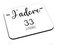 Tapis de souris J'adore 33 gironde departement france region bordeaux G