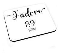 Tapis de souris J'adore 89 yonne departement france region auxerre G