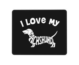 Tapis De Souris J'adore Mon Teckel Mousepad Imperméable Mouse Pad Résistant Aux Eclaboussures Tapis Souris pour Travail Ordinateur Jeu M