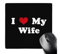 Tapis De Souris J'aime Ma Femme Étanche Tapis De Souris Gaming Base en Caoutchouc Anti-Dérapant Mouse Pad pour Maison Clavier Bureau 25X30Cm