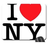Tapis De Souris, J'aime NY Texte Coeur New York Mouse Pad Antidérapante Tapis De Souris Gamer Optimisé Tapis De Bureau pour Ordinateur Pc Souris 25X30Cm
