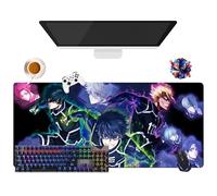 Tapis de Souris Japanese Anime Blue Lock | Tapis de Souris Gamer Extra-Large XL (35.4" × 15.7" × 0.12") | Usage Bureau, Étude & Maison | Base Antidérapante + Surface Douce (1)