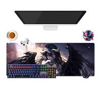 Tapis de Souris Japanese Anime Overlord Albedo | Tapis de Souris Lavable Géant XL (31.5" × 11.8" × 0.12") | Prise Antidérapante + Bordures Renforcées | Surface Durable pour Jeux, Bureau et Maison