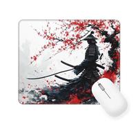 Tapis De Souris Japon Mouse Pad Petit 25 x 21 cm, Guerrier Tapis Souris Gamer, Caoutchouc Antidé Rapante Lavable Approprié, Bords Surpiqués Tapis de Bureau pour Decor, Cadeaux pour Hommes&Dames W-669