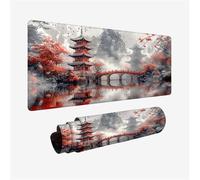 Tapis de Souris Japon Tapis Souris XXL 1000x400, sous Main Bureau Pavillon Mouse Pad Imperméable, Mousepad avec Base Antidérapante, sous Main Souris à Bords Cousus, Gaming Accessoire, Cadeau H2-442