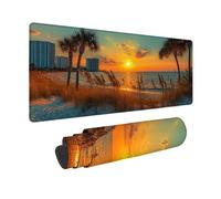 Tapis de Souris Jaune Tapis Souris XXL 60x30cm, sous Main Bureau Coucher De Soleil Mouse Pad avec Bords Cousus, Imperméable Base en Caoutchouc Antidérapant Surface pour Bureau, Gaming -zjn2509S5