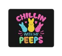 Tapis De Souris Je Me Détends avec Mes Potes Moderne Tapis De Souris Gaming Bords Surpiqués Gamer Mouse Pad pour Travail Gamer Maison 25X30Cm