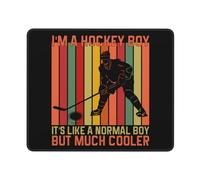 Tapis De Souris, Je suis Un Garçon De Hockey, C'est comme Un Garçon Normal mais Beaucoup Plus Cool Tapis De Souris Gaming Durable Gaming Mousepad Résistant À Usure Mouse Pad pour Bureau 25X30Cm