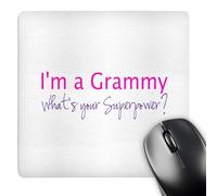 Tapis De Souris, Je suis Un Grammy, Quel Est Ton Super Pouvoir Rose Portable Mousepad Bords Cousus sous Main Bureau pour Claviers Ordinateur Joueurs 25X30cm