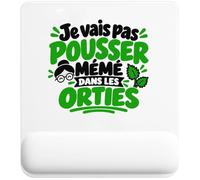 Tapis de Souris Je Vais Pas Pousser mémé dans Les orties Expressions Françaises | Vert | Tapis Ergonomique 22 × 18 cm Repose-Poignet Mousse | Bureau Télétravail Études | Idée Cadeau Collègue Noël