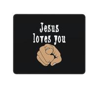 Tapis De Souris Jesus Loves You Mouse Pad Portable Mousepad Résistant Aux Eclaboussures sous-Main pour Bureau Jeu Ordinateur L