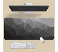 Tapis de Souris Jinmer, Noir Gris, Géométrique, XXL 800x300x2 mm, Base Caoutchouc Antidérapante, Tapis de Bureau, Gaming, Ordinateur, PC