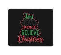 Tapis De Souris Joy Love Peace Believe Christmas Mousepad Moderne Gamer Mouse Pad Durables Accessoire Bureau pour Pc Clavier Bureau 25X30Cm