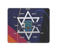 Tapis De Souris Judah 12 Tribes of Israel Accessoires De Jeu Portable Tapis Souris Résistant Aux Eclaboussures Mouse Pad pour Ordinateur Ordinateur Portable Bureau XL