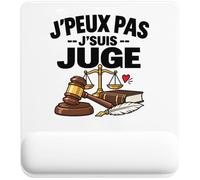 Tapis de Souris Juge J'peux Pas | Tapis Ergonomique 22 × 18 cm Repose-Poignet Mousse | Bureau Télétravail Études | Idée Cadeau Magistrat Collègue Noël
