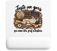 Tapis de Souris Juste Un Gars Qui Aime être Prof d'histoire | Tapis Ergonomique 22 × 18 cm Repose-Poignet Mousse | Bureau Télétravail Études | Idée Cadeau Collègue Noël