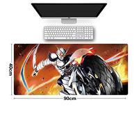 Tapis de Souris Kamen Rider Masked 900x400mm Tapis de Souris XXL Multifonction Gaming Mousepad XXL Grand sous Main, Anime Souris 3mm Bureau Anti-Glissant Surface Texturée pour Ordinateur, H