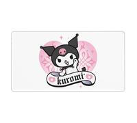 Tapis de souris Kuromi pour jeux vidéo, grand format, antidérapant, en caoutchouc, idéal pour le travail, les jeux et le bureau (40 x 75 cm).
