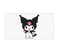 Tapis de souris Kuromi pour jeux vidéo, grand format, antidérapant, en caoutchouc, idéal pour le travail, les jeux et le bureau (40 x 75 cm).