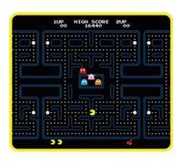 Konix Pac-Man Tapis de Souris Gaming 32 x 27 cm - Surface en Silicone 3D Ultra Fine - Base antidérapante en Caoutchouc - Noir et Jaune