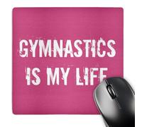 Tapis De Souris, La Gymnastique C'est Ma Vie Rose Blanc Optimisé Mousepad Base en Caoutchouc Tapis De Gaming pour Joueurs Ordinateur Pc 25X30cm