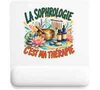 Tapis de Souris La sophrologie C'est ma thérapie | Tapis Ergonomique 22 × 18 cm Repose-Poignet en Mousse | Bureau Télétravail Études | Cadeau Homme Femme Anniversaire Noël
