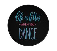 Tapis De Souris La Vie Est Plus Belle Quand on Danse Mousepad Antidérapant Tapis De Souris Gaming Durable Mouse Pad pour Jeu Travail Ordinateur 20X20 Cm