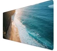 Tapis de Souris Lac Bleu Tapis de Souris XXL Mer 1000 x 500mm Mouse Pad avec Coutures sur Les Bords, en Caoutchouc Antidérapant et Imperméable Mouse Pad Gaming, Maison/Gamer/Accessoires Bureau m818