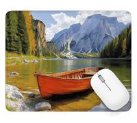 Tapis de Souris Lac Tapis de Souris Gamer 250 x 210 mm Bords Cousus, A-4591 | Bateau Mouse Pad Petit, avec Imperméable et Antidérapante Mousepad, pour PC Gamer Bureau Decor, Cadeaux pour Hommes A-4591