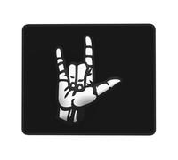 Tapis De Souris Langue des Signes Américaine (ASL) « Je t'aime » Mousepad Antidérapante Mouse Pad Imperméable sous-Main pour Jeu Gaming Ordinateur L