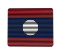 Tapis De Souris Laos Flag Mousepad Anti-Dérapant Mouse Pad Comfortable sous-Main pour Table Voyage Claviers 25X30CM