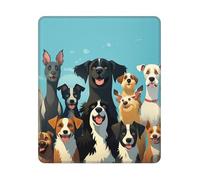 Tapis de souris lavable antidérapant pour grand groupe de chiens Tapis de souris pour ordinateur portable Tapis de souris pour homme femme Tapis de protection de bureau pour bureau à domicile