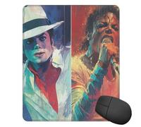 Tapis de souris lavable avec base en caoutchouc antidérapant Michael Jackson pour ordinateur portable, bureau, maison, 25 x 30 cm