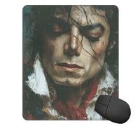 Tapis de souris lavable avec base en caoutchouc antidérapant Michael Jackson pour ordinateur portable, bureau, maison, 25 x 30 cm