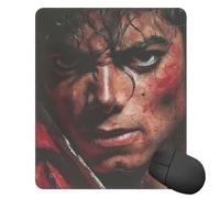 Tapis de souris lavable avec base en caoutchouc antidérapant Michael Jackson pour ordinateur portable, bureau, maison, 25 x 30 cm
