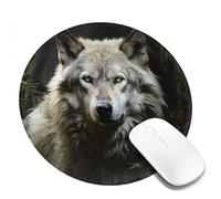 Tapis de souris lavable avec base en caoutchouc antidérapant, motif loup solitaire pour ordinateur portable, accessoire de bureau, tapis de souris de jeu, tapis de souris pour bureau, maison, 1 pièce