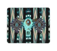 Tapis De Souris Le Bison De La Roue Médicinale des Amérindiens du Sud-Ouest sous-Main pour Clavier Et Souris avec Base en Caoutchouc Tapis De Bureau Durable Tapis De Souris Gaming