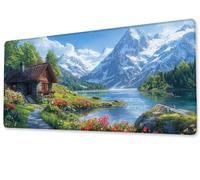 Tapis de Souris Le Chalet Gaming Mouse Pad Grand Extended XXL 600x300 Tapis de Bureau Surface Lisse avec Base en Caoutchouc Imperméable et Antidérapante Mousepad pour Bureau,Travail,Ordinateur zj-552