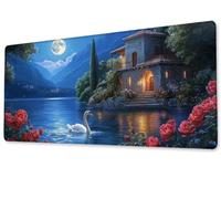 Tapis de Souris Le Chalet Gaming Mouse Pad Grand Extended XXL 900x400 Tapis de Bureau Surface Lisse avec Base en Caoutchouc Imperméable et Antidérapante Mousepad pour Bureau,Travail,Ordinateur zj-244