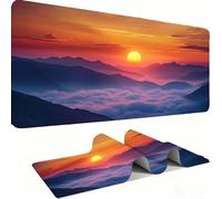 Tapis de Souris Le Ciel du Soleil Couchant XXL 1500x800x3 mm Grand Tapis Souris Bords Cousus Imperméable Antidérapant Grand Accessoire Bureau étendu, Ordinateur Améliore Précision Vitesse j0xk-545