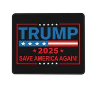 Tapis De Souris Le Drapeau De Trump 2025 Sauve À Nouveau L'Amérique Tapis De Souris Carré Lavable Bureau Tapis Souris, pour Ordinateur, Ordinateur Portable, 25x30cm