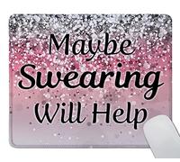 Tapis De Souris Le Langage Utilisé : Peut-Être Que Jurer Aidera. Paroles De Sagesse : Gardez Votre Calme. Imprimer Glissement Facile Bureau Tapis Souris, pour Ordinateur, Jeux, 25x30cm