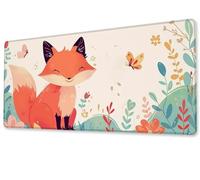 Tapis de Souris Le Renard Gaming Mouse Pad Grand Extended XXL 900x400 Tapis de Bureau Surface Lisse avec Base en Caoutchouc Imperméable et Antidérapante Mousepad pour Bureau,Travail,Ordinateur zj-534