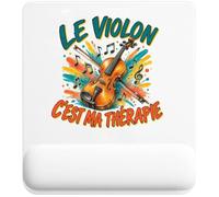 Tapis de Souris Le Violon C'est ma thérapie | Tapis Ergonomique 22 × 18 cm Repose-Poignet en Mousse | Bureau Télétravail Études | Cadeau Homme Femme Anniversaire Noël