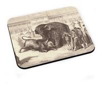 Tapis de souris L'elephant et le taureau corrida gustave dore gravure G