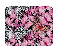 Tapis De Souris Leopard Butterfly Pink Pattern Tapis Souris Résistant Aux Eclaboussures Mouse Pad Durable sous-Main pour Bureau Ordinateur Ordinateur Portable M
